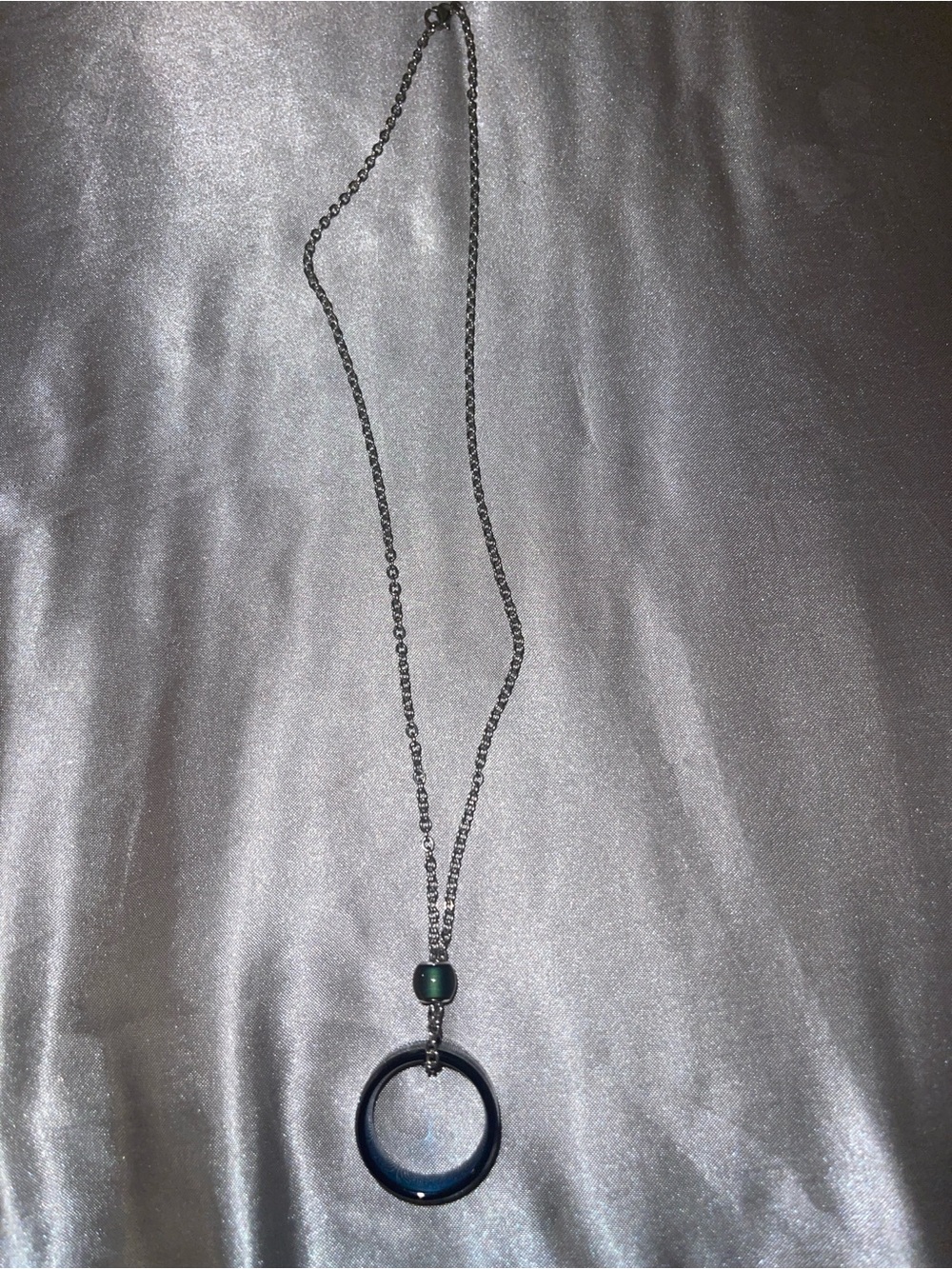 Othr Brown Wooden Ring & Bronze Chain Necklace
